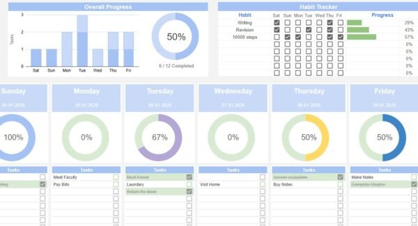 Daily Tasks and Habit Tracker 2 in 1 - NetMock